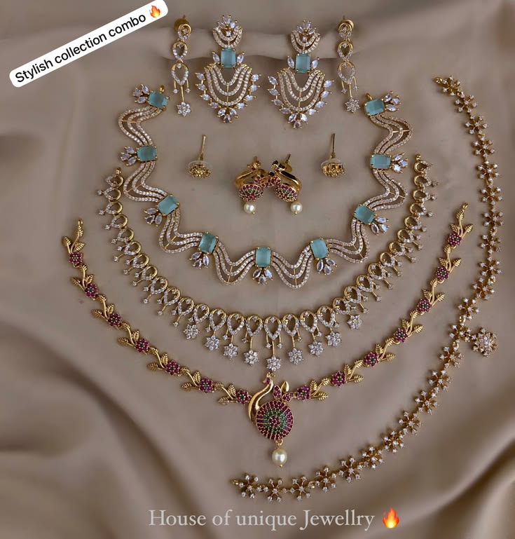 AD Stone Jewellery Combo From Nida