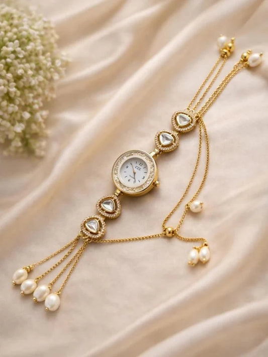 Queen Vintage Kundan Statement Watch