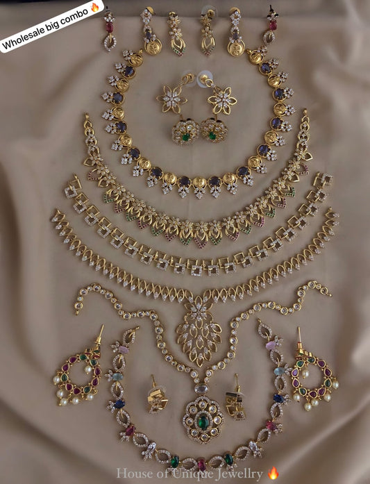 Navratna Super Jewellery Combo Set