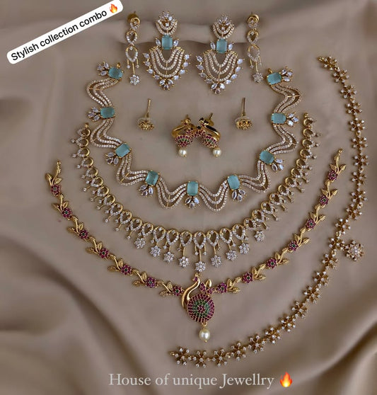 AD Stone Jewellery Combo From Nida