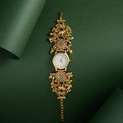 Antique Jadau Kundan Elephant Designer Watch AJPIO03797