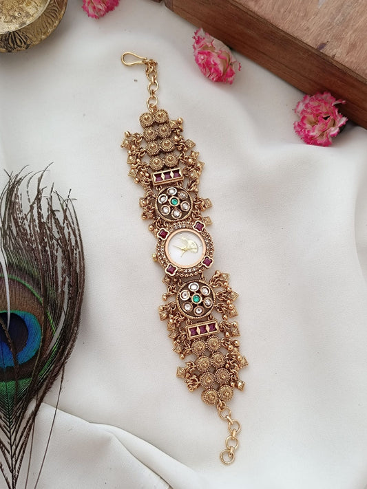 Antique Jadau Kundan Watch kashmiri Watch
