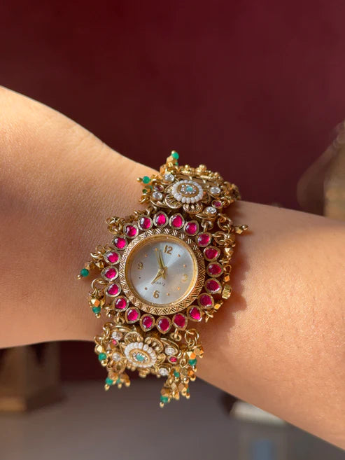 Mehak pearl Antique designer Watch Bracelet