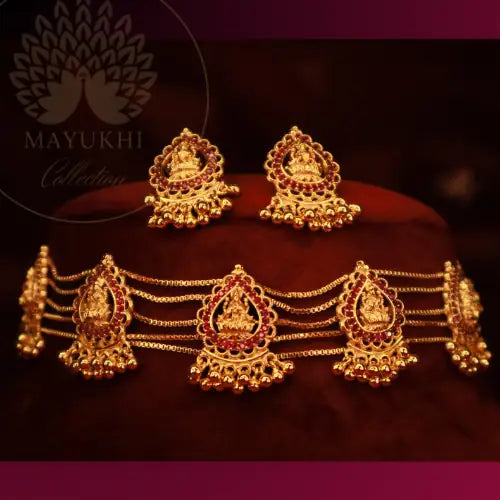 Lakshmi Choker – Gold-Plated Kerala Temple Choker Necklace