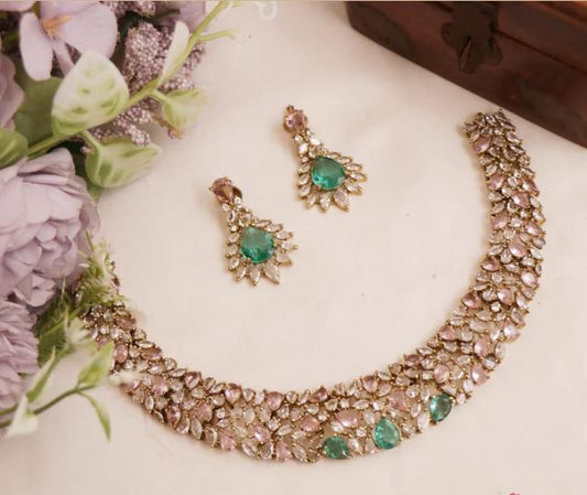Antique Pretty AD Victorian Moissanite Choker