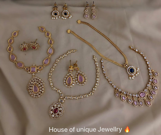 Mango Mala Present AD Jewellery Combo Set