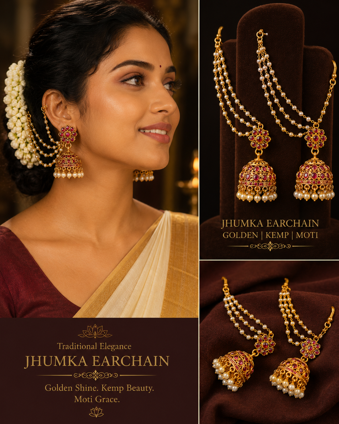 Abharika Present Jhumka Earchain